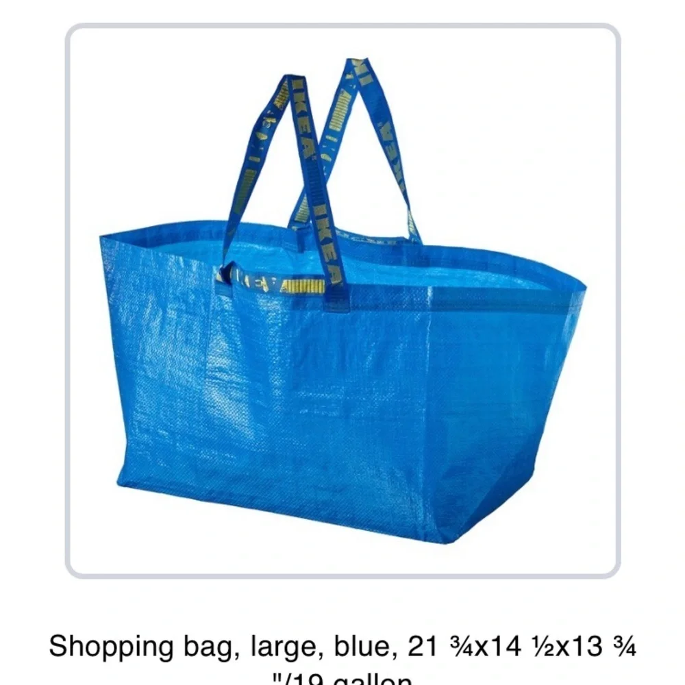 5 Ikea Frakta Bags storage shopping spring clean super sturdy laundry NO zipper